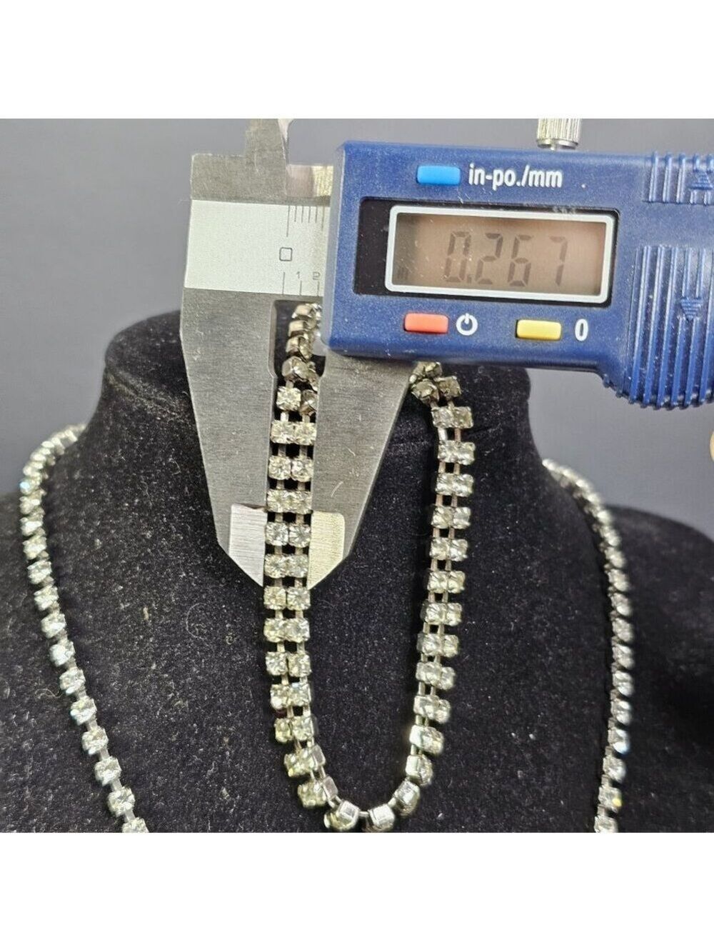 Vintage Rhinestone Necklace With Matching Tennis Bracelet.